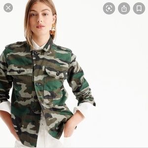 JCrew Camo Utility Shirt Jacket
